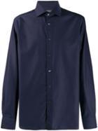 Corneliani Plain Long-sleeved Shirt - Blue