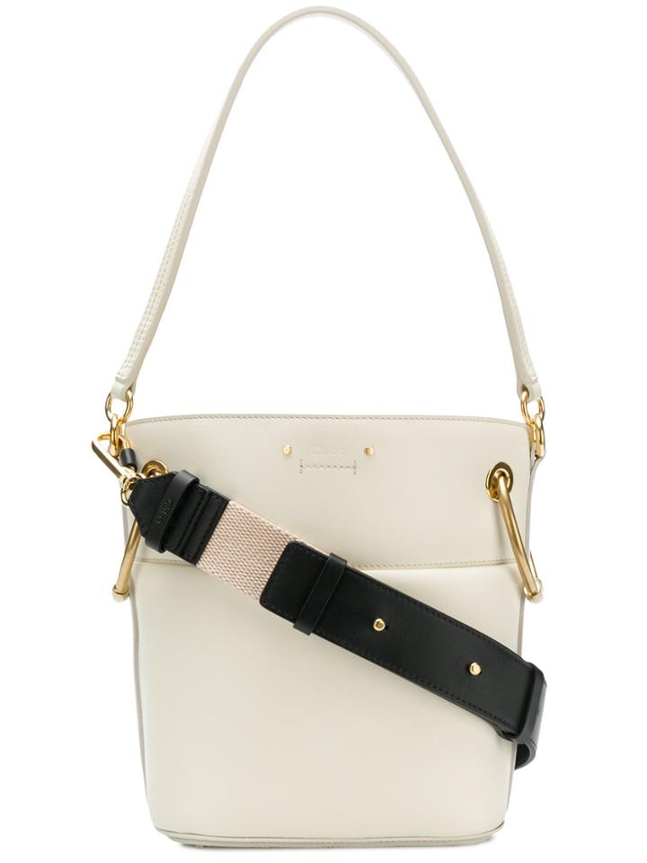 Chloé Small Roy Bucket Bag - White