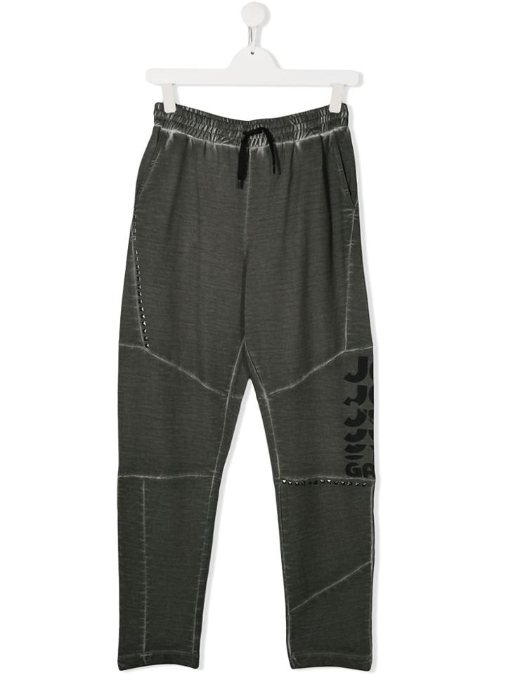 John Galliano Kids Teen Stud-embellished Sweatpants - Grey