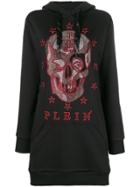 Philipp Plein Skull Long Hoodie - Black