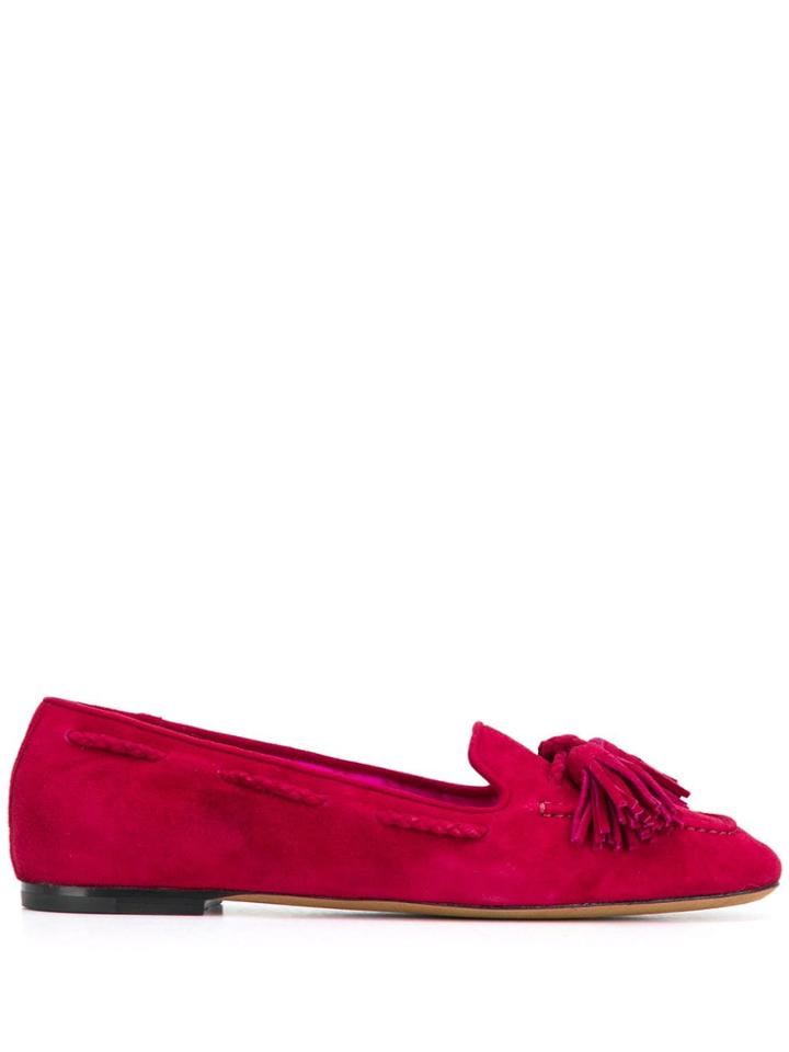Etro Tassel Embellished Loafers - Red