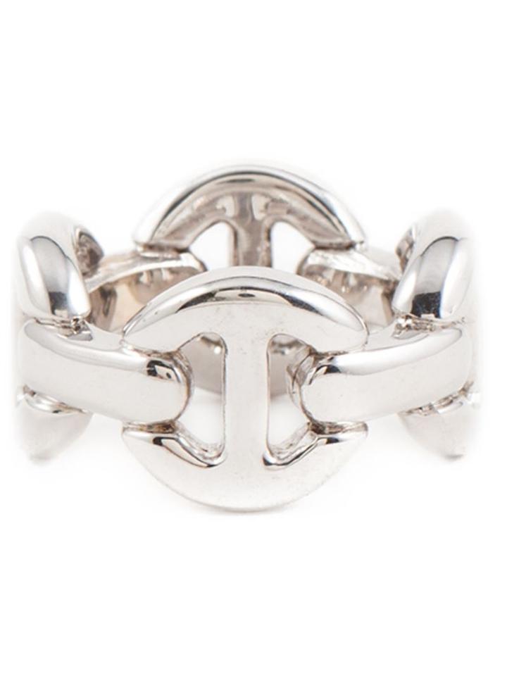 Hoorsenbuhs Tri-link Ring, Women's, Size: 7, Metallic, 18kt White Gold