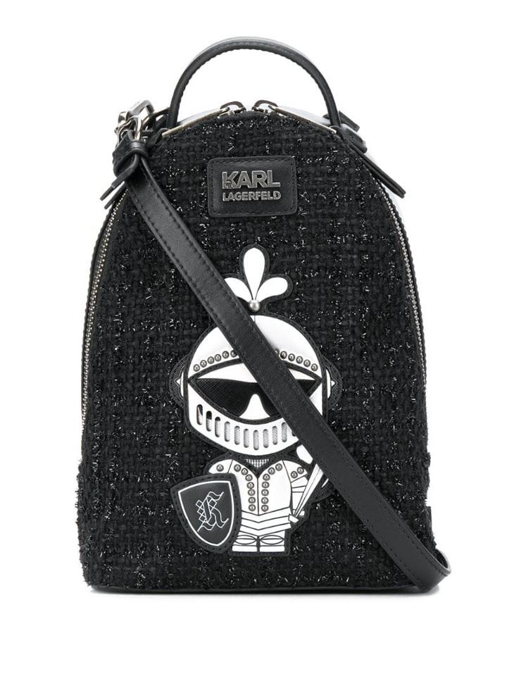 Karl Lagerfeld K/treasure Tweed Backpack - Black