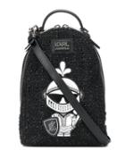 Karl Lagerfeld K/treasure Tweed Backpack - Black
