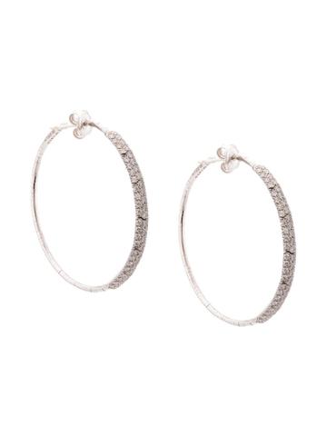 Mattia Cielo Embellished Hoop Earrings - Silver