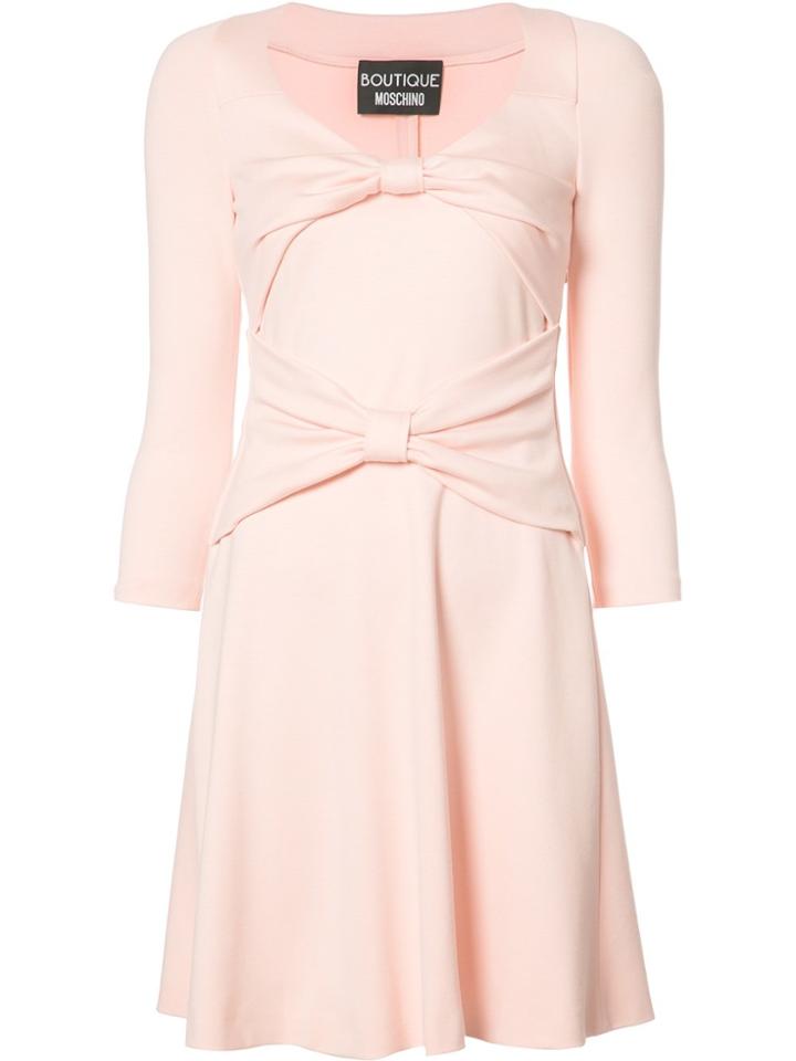 Boutique Moschino Bow Detail Dress - Pink & Purple