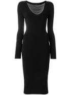 Alexander Wang Chain Trim Fitted Dress - Black