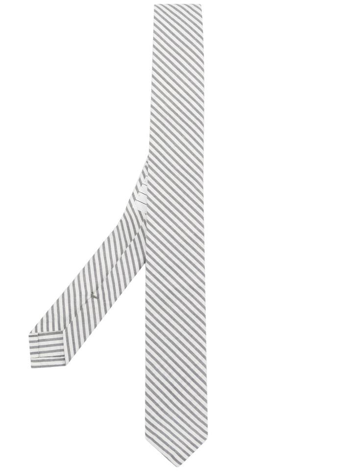 Thom Browne Striped Tie - Grey