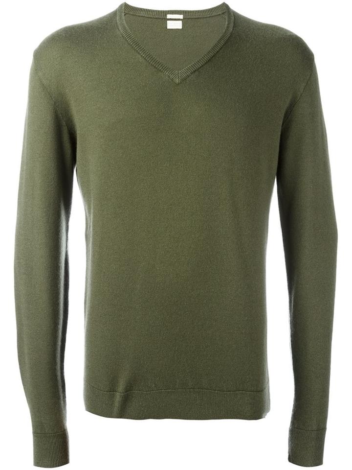 Massimo Alba V-neck Jumper, Men's, Size: Xxl, Green, Cashmere