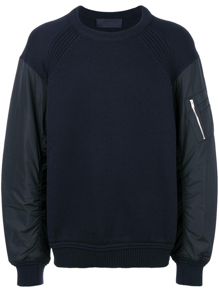 Juun.j Padded Sleeves Sweatshirt - Blue