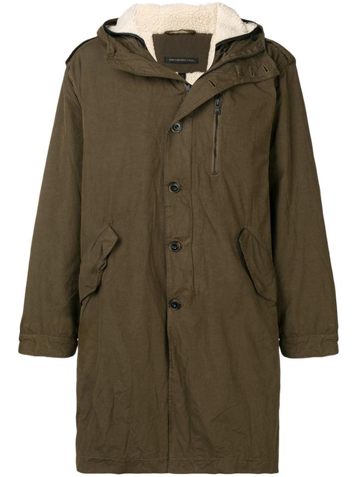 John Varvatos Hooded Parka Coat - Green
