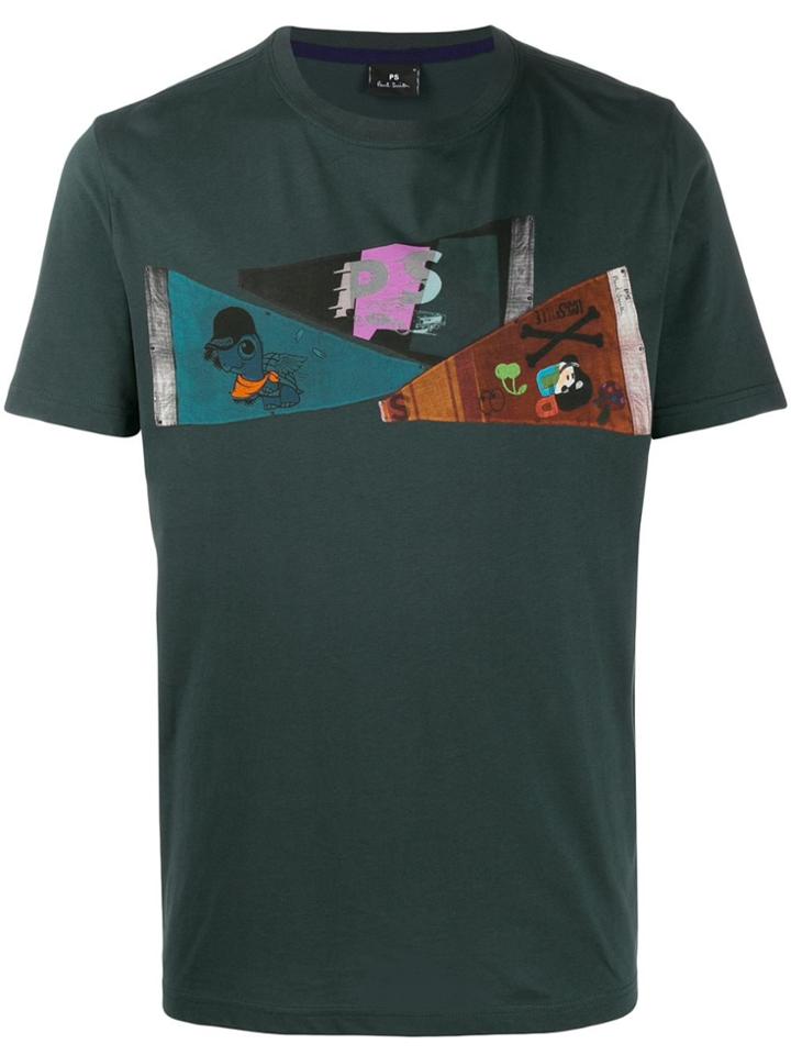Ps Paul Smith Flags Print T-shirt - Green