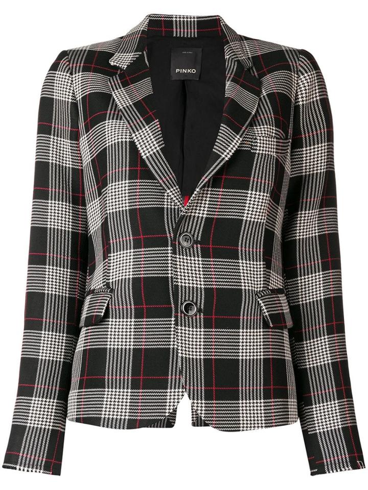 Pinko Checked Blazer - Black