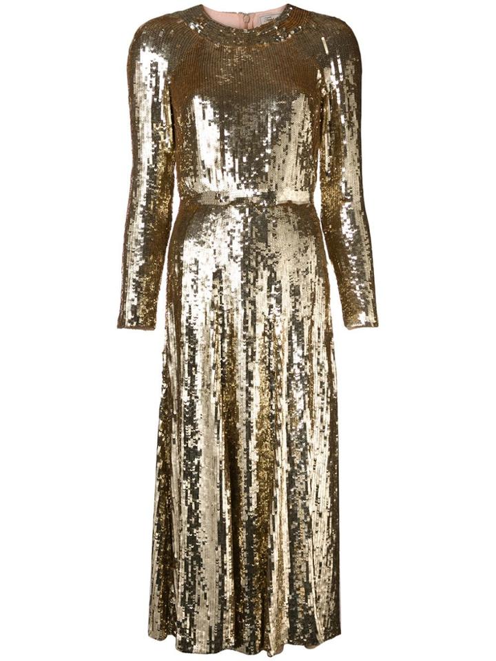Temperley London Sequin Embellished Dress - Metallic