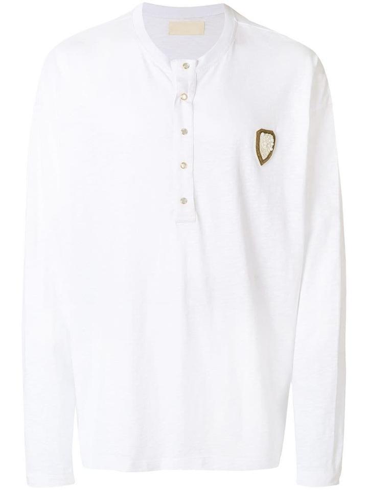 Ih Nom Uh Nit Logo Patch Jersey Top - White