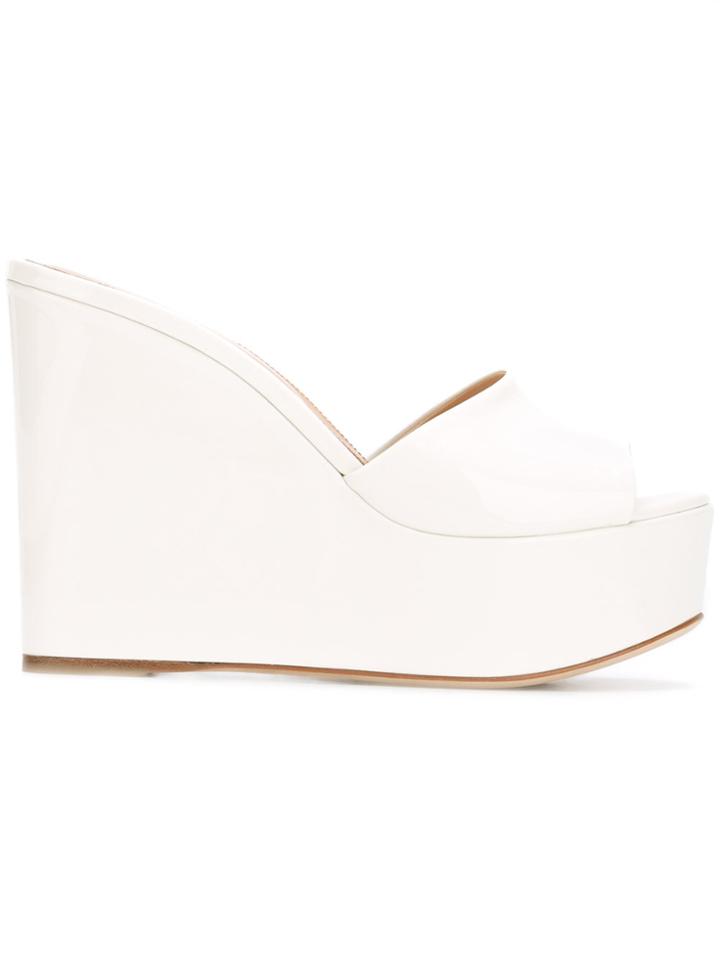 Sergio Rossi Wedge Sandals - White