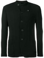 Giorgio Armani Mandarin Collar Shirt Jacket - Black