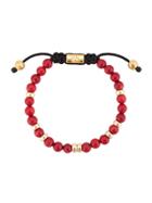 Nialaya Jewelry Jade Beaded Bracelet - Red
