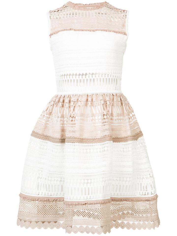 Alexis - Cutout Embroidery Dress - Women - Polyester/spandex/elastane - M, White, Polyester/spandex/elastane