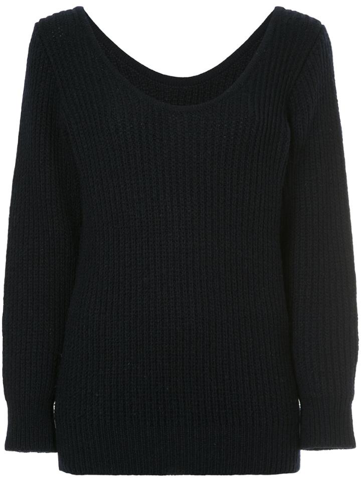 Comme Des Garçons Vintage Ribbed Fitted Sweater - Blue