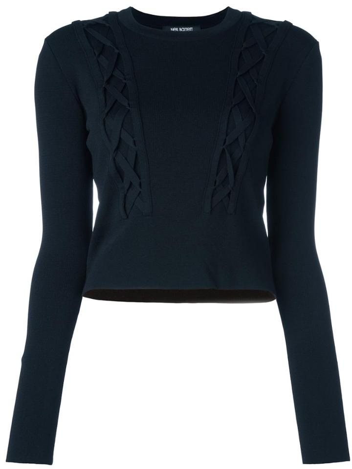 Neil Barrett Cable Knitted Jumper - Black