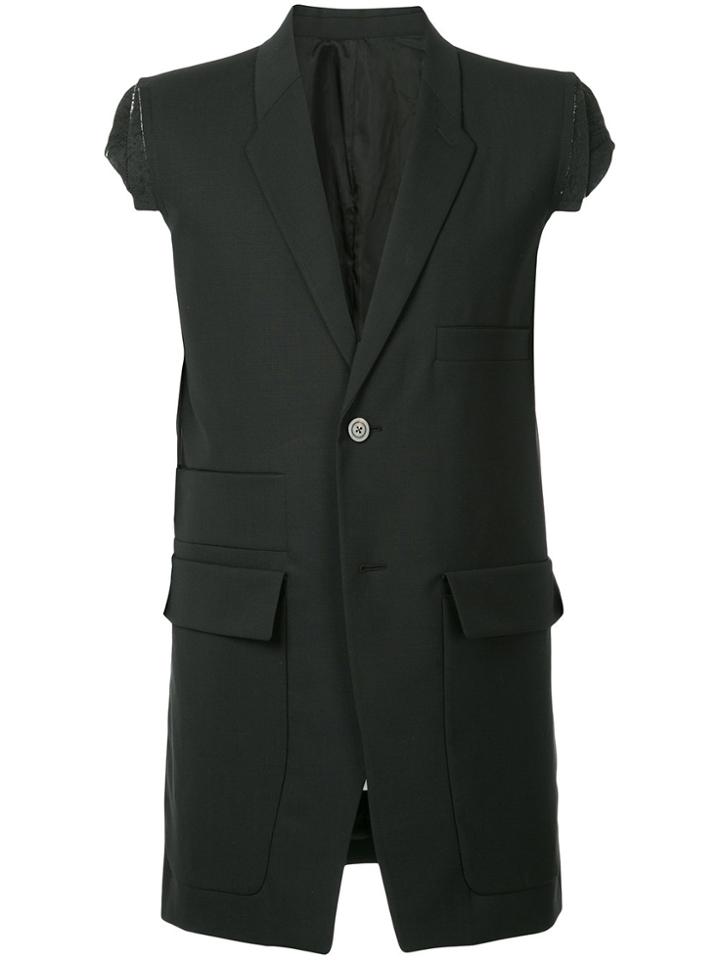 Rick Owens Multipocket Tailored Sleeveless Blazer - Black