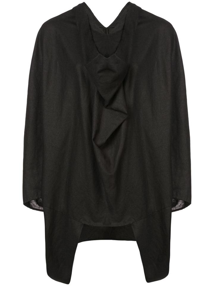 The Celect Poncho Blouse - Black