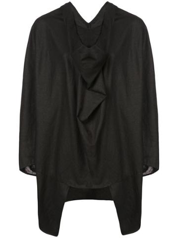 The Celect Poncho Blouse - Black