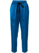 Forte Forte Cropped Drawstring Trousers - Blue