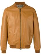 Etro - Leather Bomber Jacket - Men - Silk/cotton/sheep Skin/shearling/cupro - M, Brown, Silk/cotton/sheep Skin/shearling/cupro