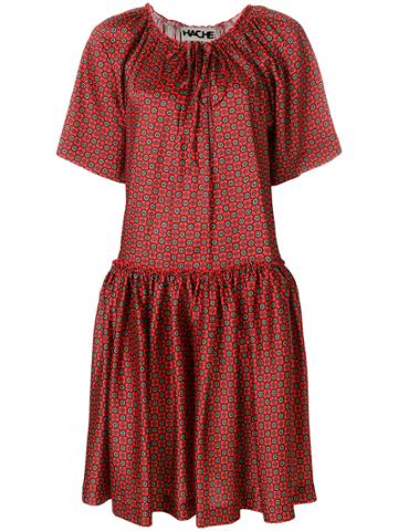 Hache Patterned Flared Dress