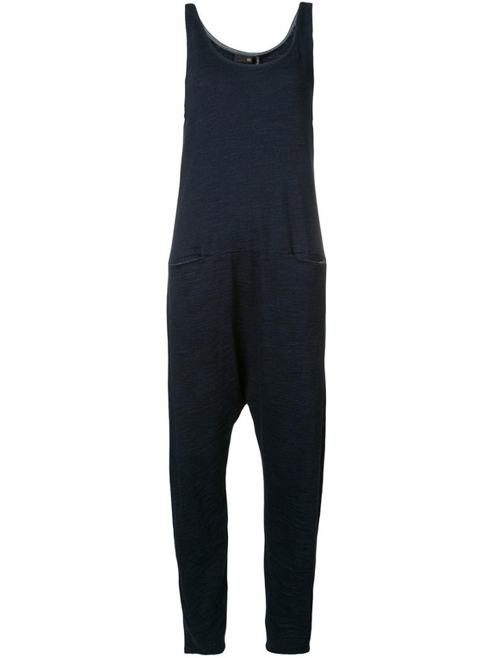 Ag Jeans - Sleeveless Jumpsuit - Women - Cotton - L, Blue, Cotton