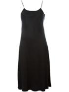 Helmut Lang Minimal Slip Dress, Women's, Size: Large, Black, Cupro