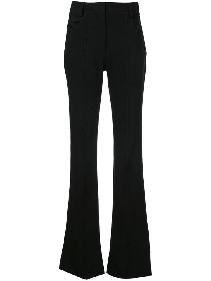 Derek Lam High-waisted Flare Pant With Topstitch Detail - Black