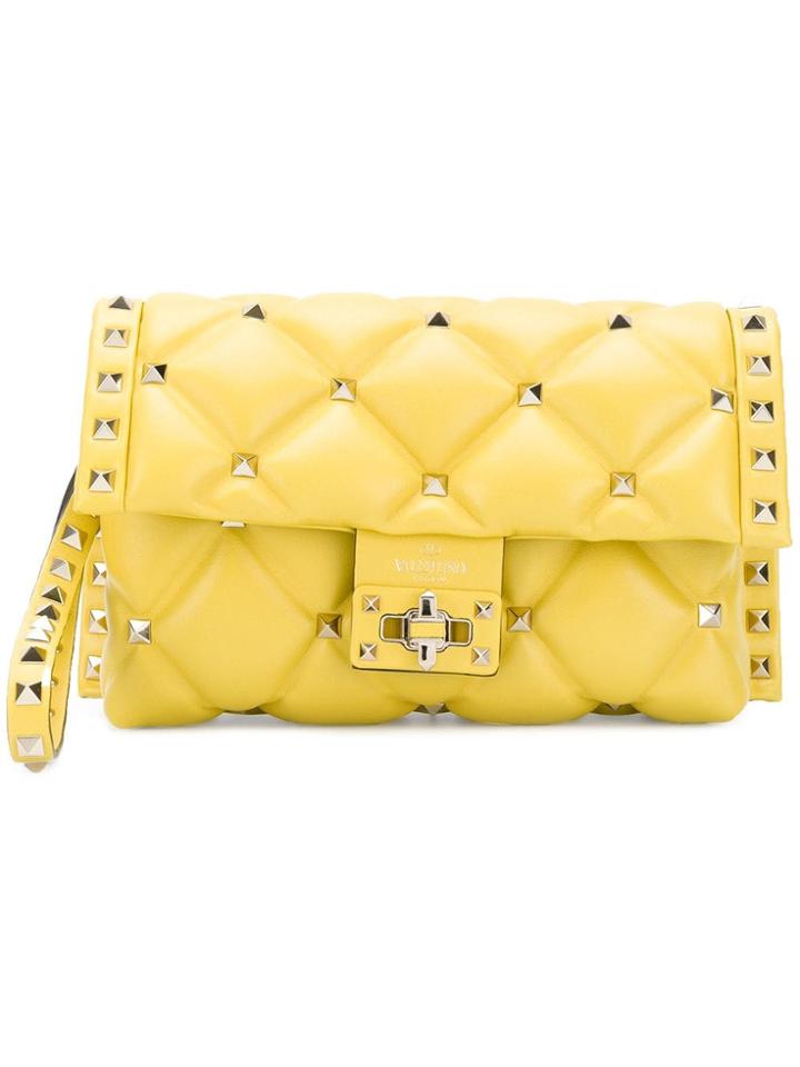 Valentino Valentino Garavani Rockstud Clutch Bag - Yellow & Orange