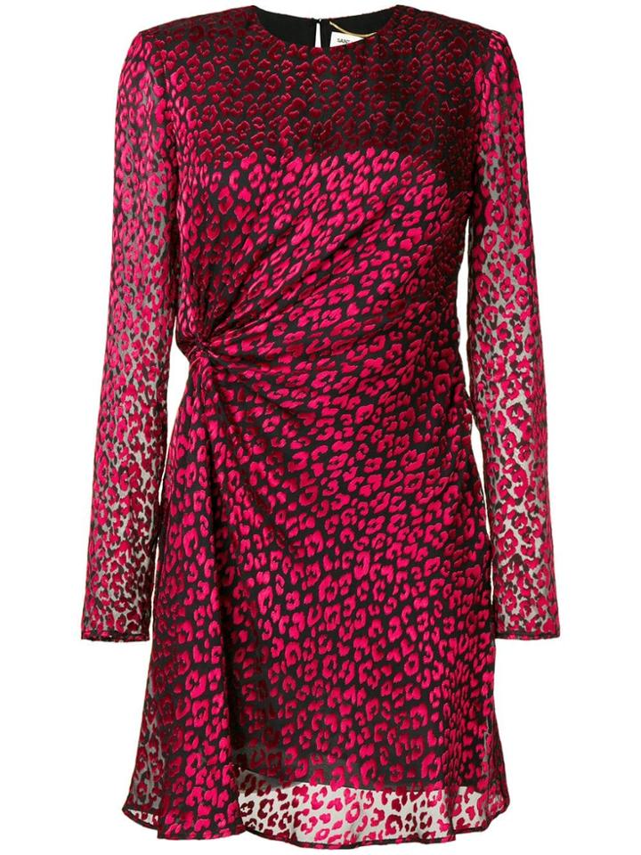 Saint Laurent Gathered Detail Mini Dress