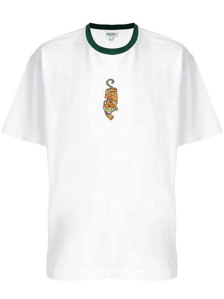 Kenzo Tiger Embroidered T-shirt - White