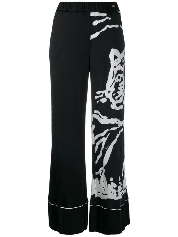 Cavalli Class Wide Leg Trousers - Black