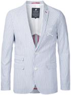 Loveless Striped Blazer, Men's, Size: 3, Blue, Cotton/polyester