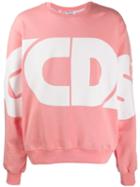 Gcds Logo Print Oversized Sweatshirt - Pink