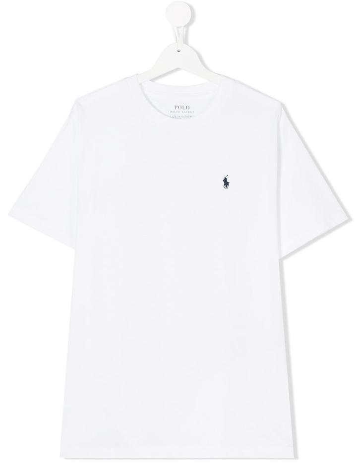 Ralph Lauren Kids - Classic Logo T-shirt - Kids - Cotton - 16 Yrs, White