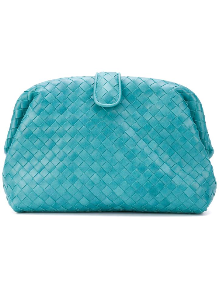 Bottega Veneta Lauren Intrecciato Clutch Bag - Blue