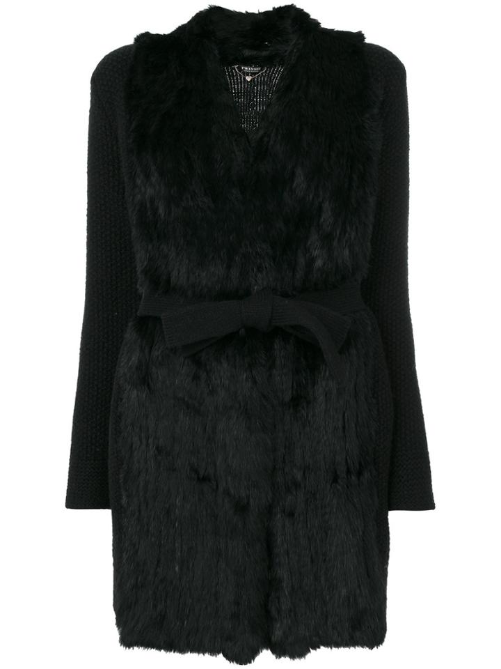 Twin-set Belted Cardi-coat - Black