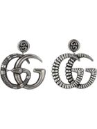 Gucci Metal Earrings With Double G - Silver