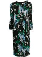 Goat Jenna Wisteria Print Dress - Black