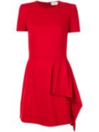 Alexander Mcqueen Drape Detail Mini Dress - Red
