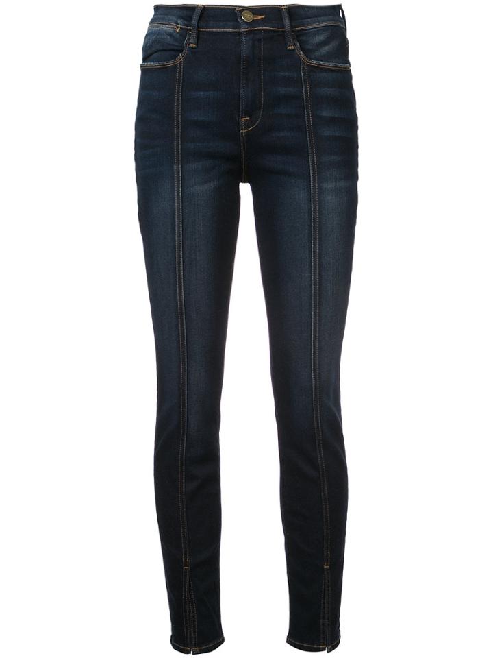 Frame Denim Le High Felt-split Jeans - Blue