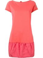 Moncler Contrast Hem T-shirt Dress, Women's, Size: M, Pink/purple, Cotton/polyamide/polyester