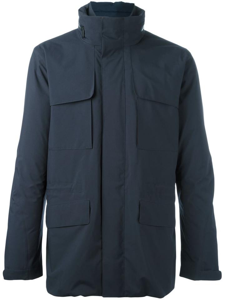 Z Zegna Zip Up Military Jacket