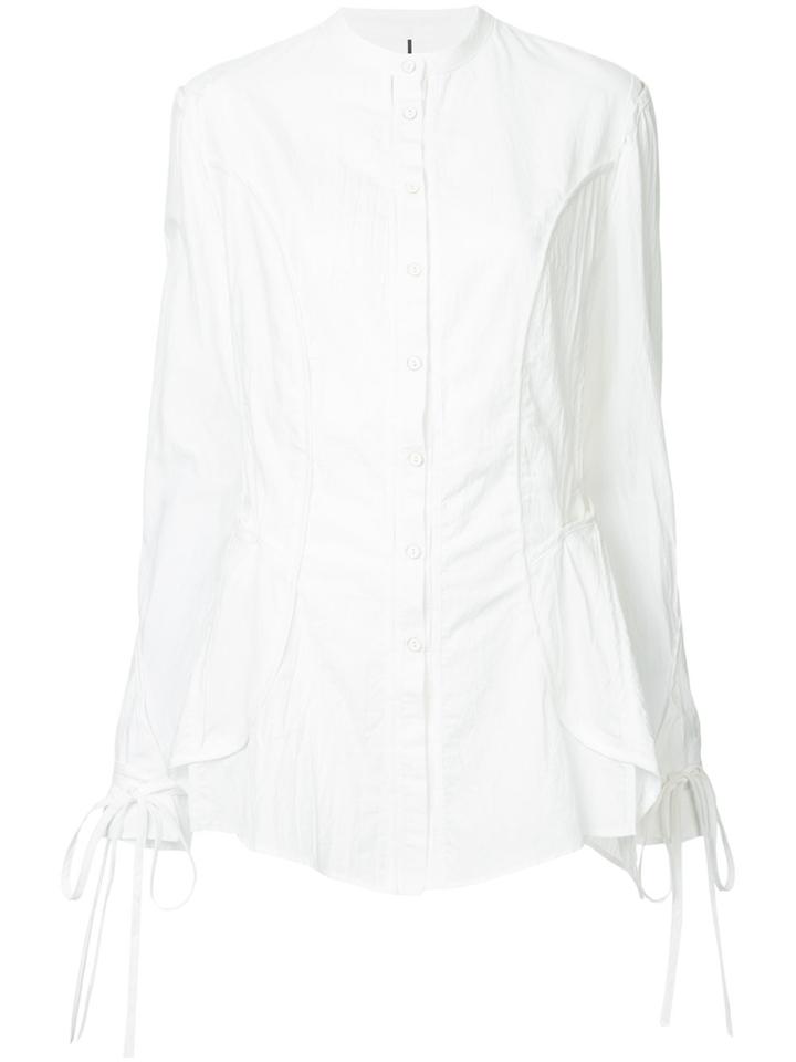 Masnada Tied Sleeve Long Shirt - White